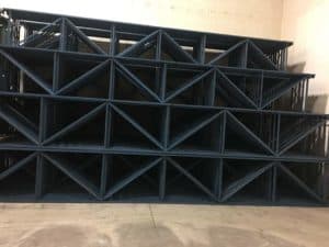 Structural rack - 40" deep frames x 24'/25' tall and 100"/150" structural beams