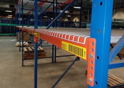 Frazier structural rack standing (installed) in warehouse