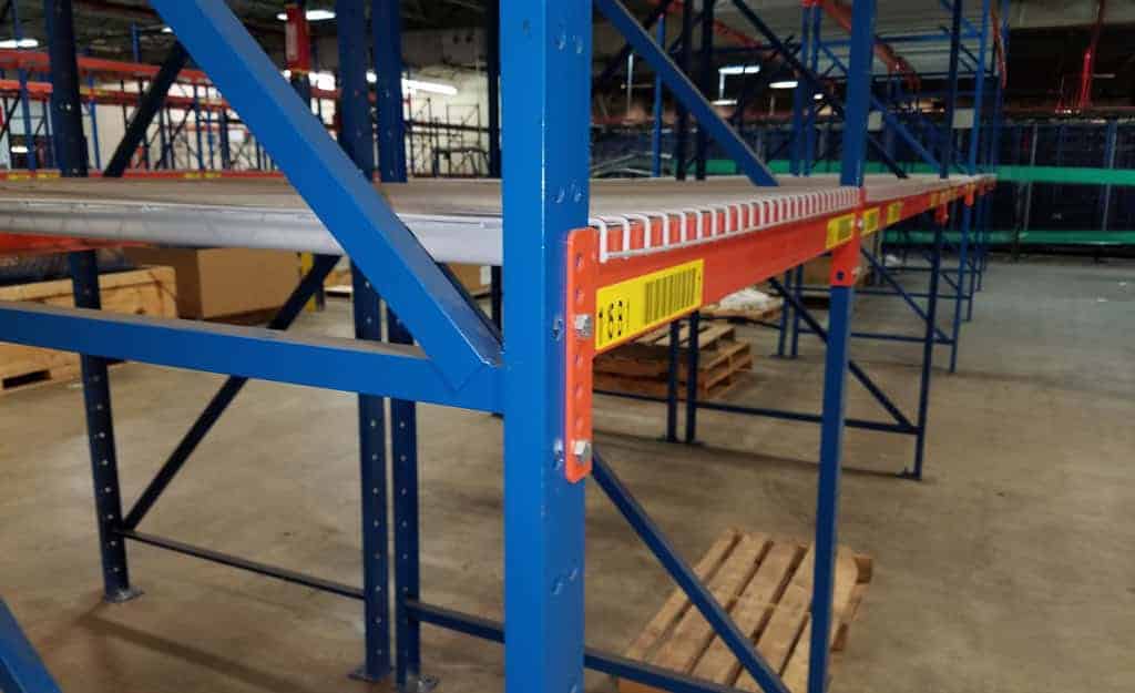 Frazier structural rack standing (installed) in a Florence, SC warehouse.