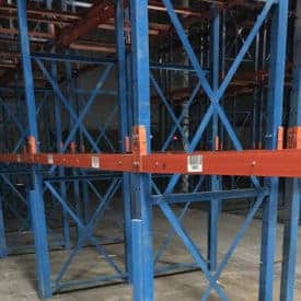 Steel King structural tube rack - 44" deep x 24' tall uprights and 93" long x C-4" face beams