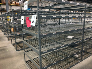 Rivet shelving 30" x 48" deep in warehouse