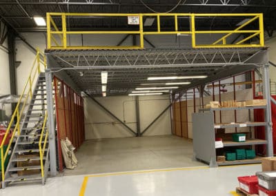Used structural mezzanine still installed - front view
