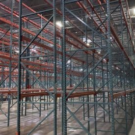 Interlake new style pallet rack installed in distribution center