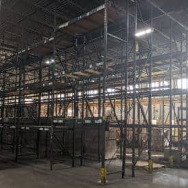 Used T-Bolt pallet rack installed in warehouse