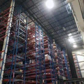 Frazier structural pallet rack installed side view