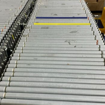 View above roller flex conveyor - 30" wide x 40' long
